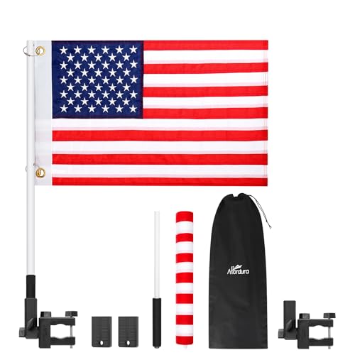 Affordura American Boat Flag Kit with Flag Holder 12x18 US Boat Flag Marine with Upgraded Mount for Pontoon Boat Sailboat and More Perfect Fun Boat Accessories for Men Women