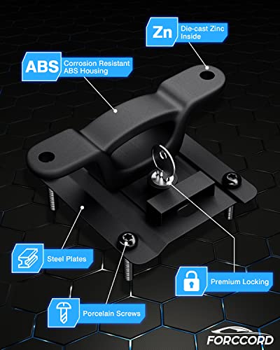 Forccord Custom Fit For Tie Down Anchors Ford F150 F250 F350 & Raptor 2022 2021-2015 Truck Bed Tie Downs Car Accessories Replace# Fl3Z-99000A64-B Fl3Z-9928408-Ab Bed Tie Downs For Truck-4 Pack #TOP5