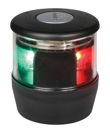 Hella 980650001 '0650 Series' NaviLED Trio Multivolt Red/Green/White 8-28V DC Tri-Color LED Navigation/Anchor Light with Black Housing