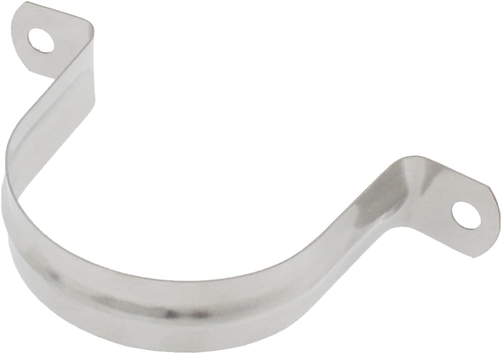 M65 Rigid Pipe Strap,SAFYY 2-1/2 Inch Two Hole Strap U Bracket Clamp Hanger,304 Stainless Steel Heavy Duty Strap clamps for Fixing Pipe or Cable-20 PCS