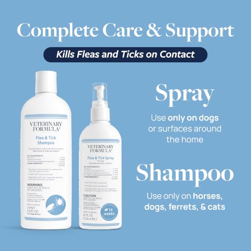 Image of Veterinary Formula Flea & Tick Bundle, 16 oz Shampoo + 8 oz Spray for Dogs (Pack of 6)