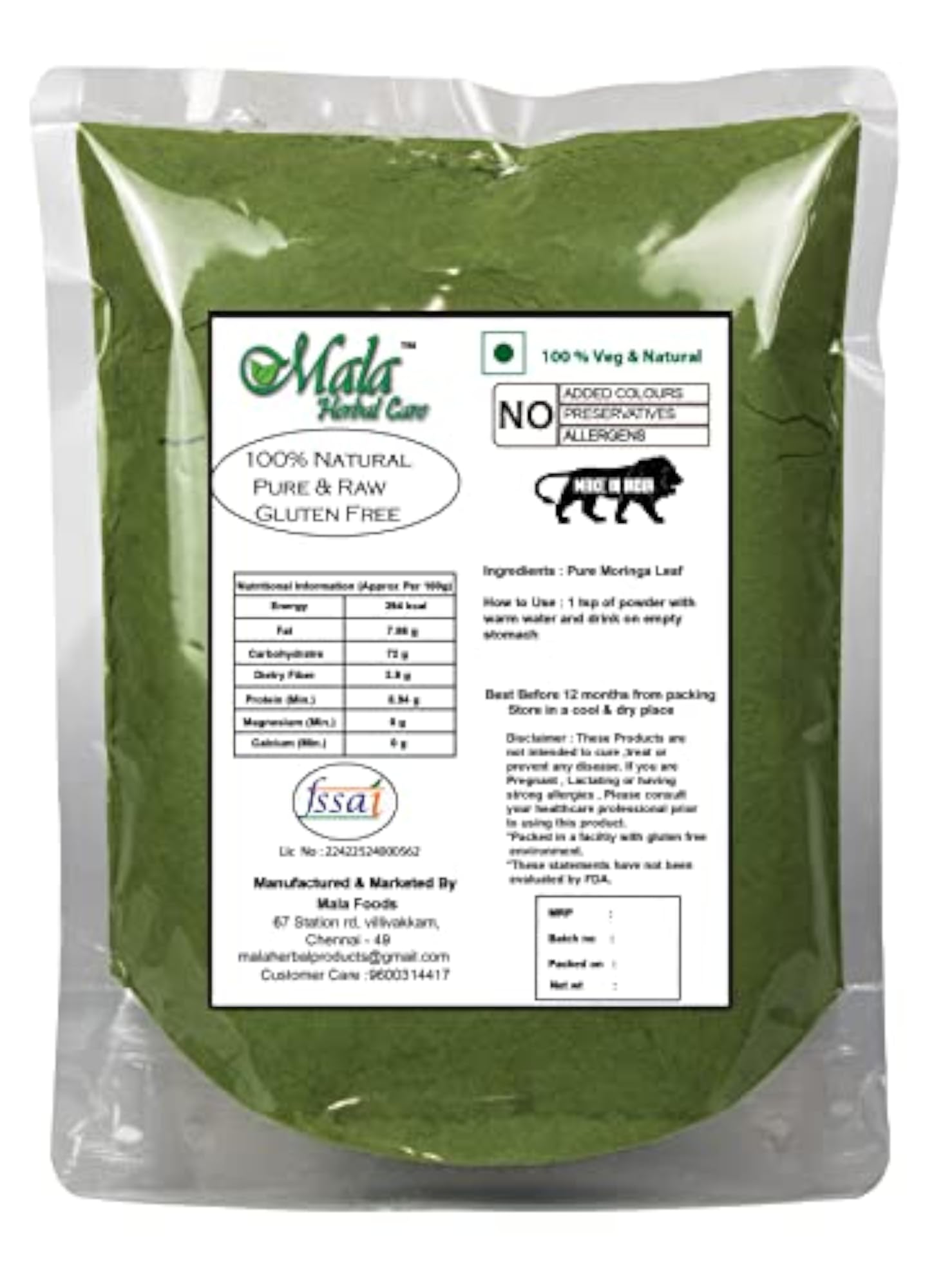 Moringa Powder - Pure & Natural