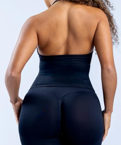 Women's Workout Longline Strappy Halter Top with Built-in Bra Backless Gym Tank Top3