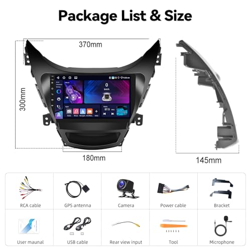 SIXTOP 4+64G Android Car Stereo for Hyundai Elantra 2011-2013 Wireless Carplay Android Auto 9 inch Touch Screen 1280*720 Bluetooth 5.0 FM/RDS 32EQ WiFi 6 GPS UI Theme SWC Mirror Link AHD Backup Camera by SIXTOP - Image 7