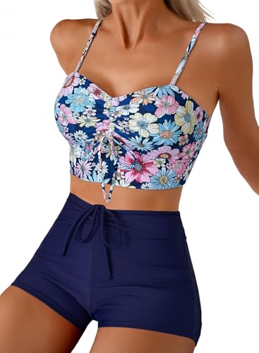 Herseas Tummy Control Swimsuits for Women 2026 Sporty Boyshort Bikini