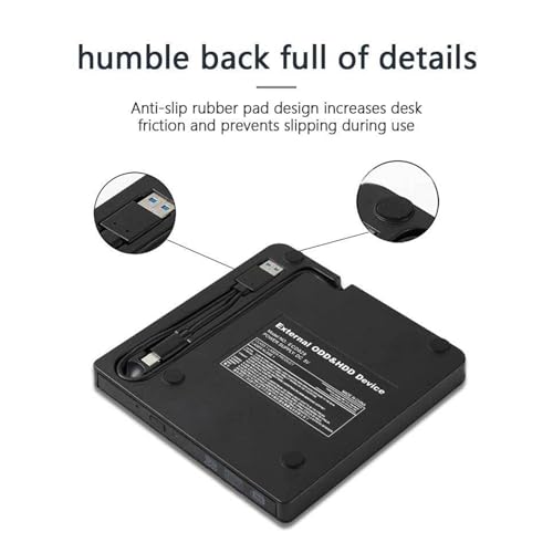 Lecteur graveur de CD DVD externe fin pour sauvegarder vos fichiers sur PC portable en voyage