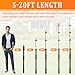 28FT Reach Telescopic Extension Pole, 5-20FT Multi-Purpose Extendable Pole with Universal Twist-on Metal Tip, Lightweight Sturdy Aluminum Paint Roller Extension Pole for Painting, Dusting and Cleaning