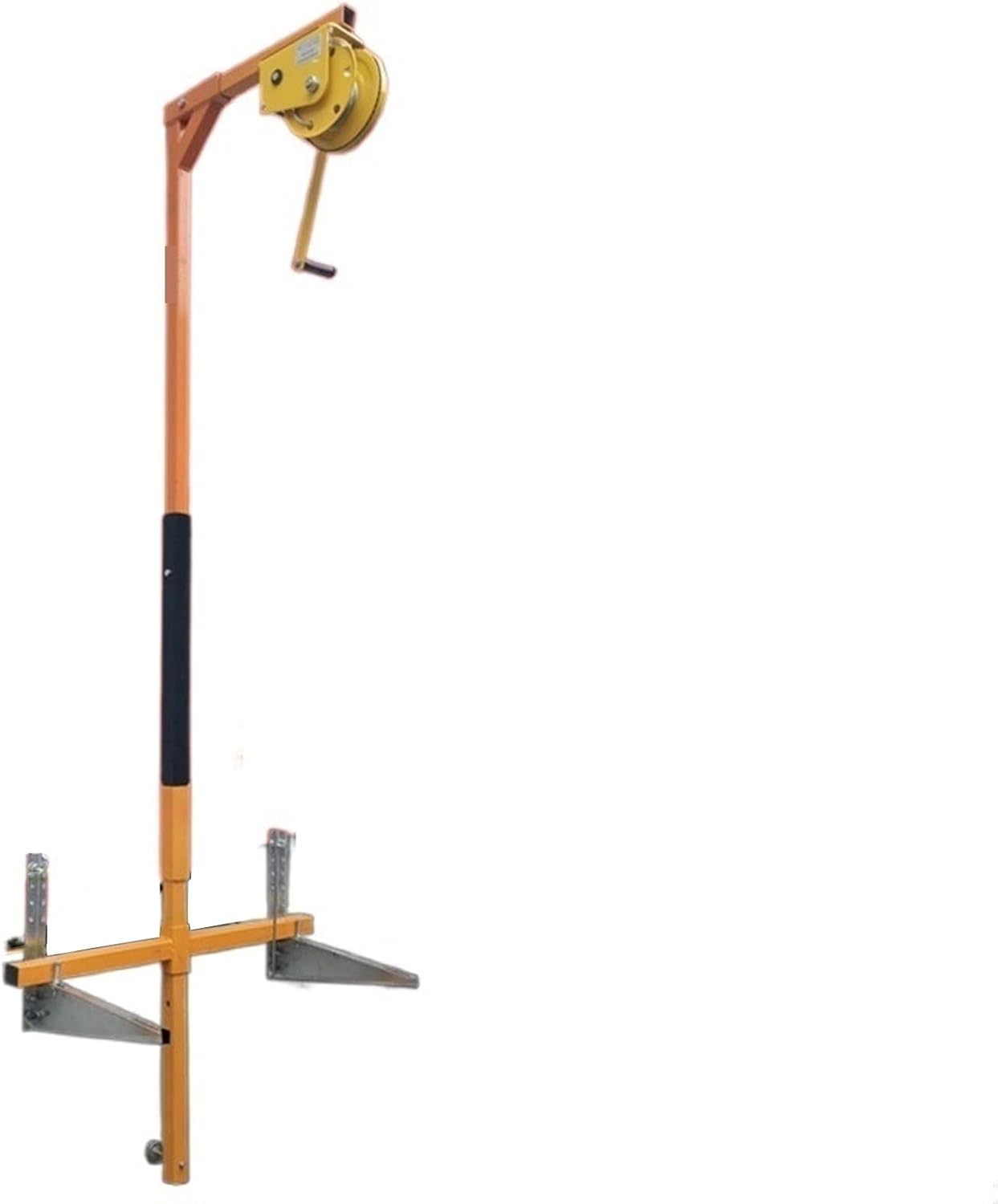 Manual Winch + Support Bracket, for Air Conditioning Outdoor Unit Installation, Foldable Lift Tool CAIHUA (Color : Folding Side+30m Winch)