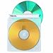Fellowes CD Sleeves 100 CD Capacity Clear Vinyl Double Sided-50-Pack White