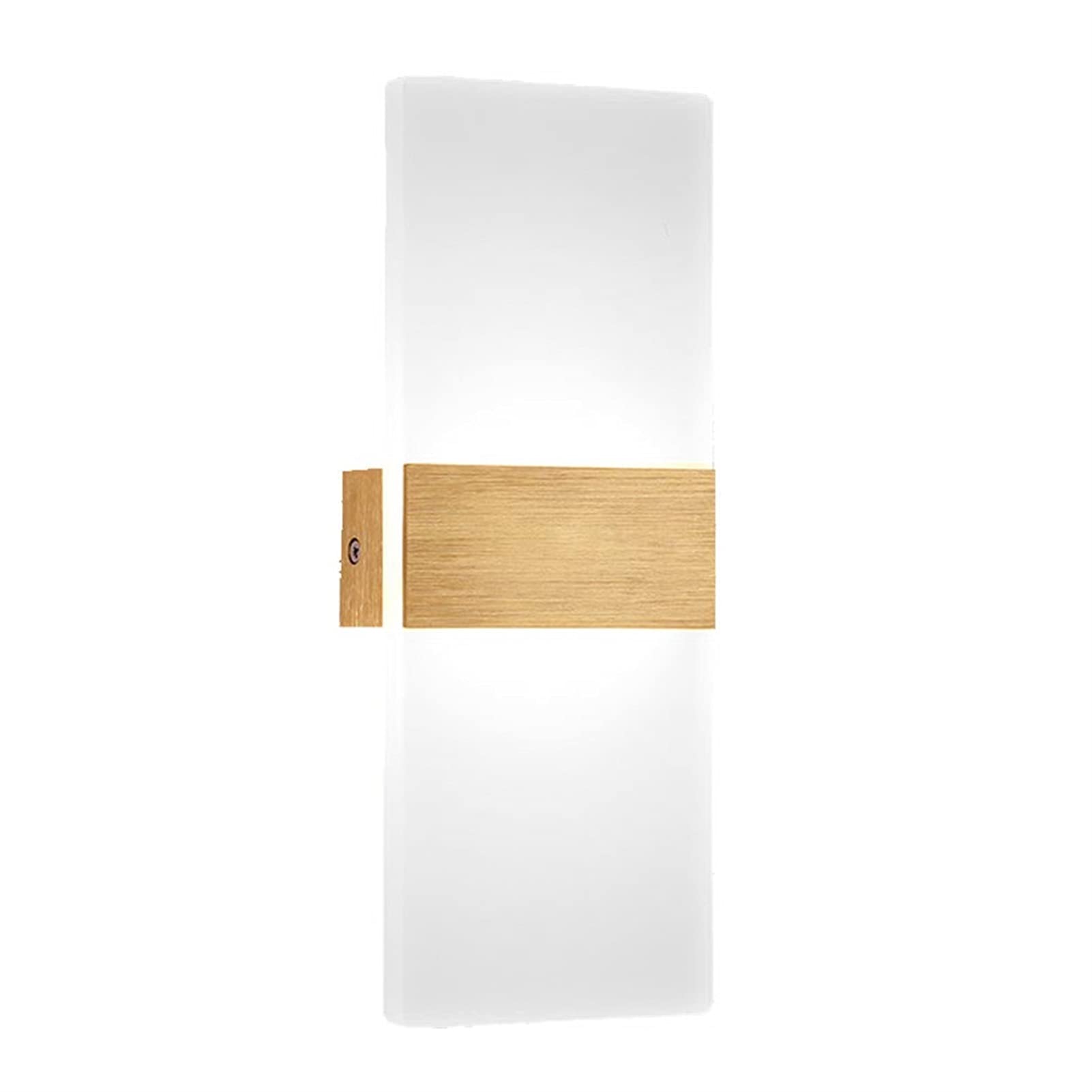 Acrylic Wall Lights 12W Modern Minimalist Lamp丨Aluminum Alloy Stripe Sconce Light Fixture丨Decorative Home Interior Lighting Fixtures for Living Room Bedroom Corridor Hallway (d6000k)(Gold6000k)