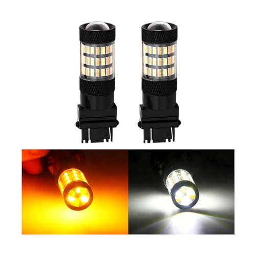 TNAIYH 2PCS Car 3157 LED Bulb Turn Signal Light 12/24V 900 Lumens 6000-6500K Vehicle Switchback Parking Light Super Bright Auto Turn Signal Lamp Replacement Compatible with Sierra Silverado