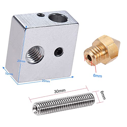 HUIOP Peças da impressora 3d, 2 unidades/conjunto Extrusora de bocal de latão de 0,4 mm Cabeça de im