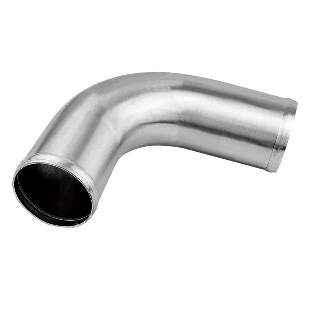 Przewód dolotowy 1 sztuk 0/45/90 stopni typ rura aluminiowa 51 63 76mm 2 .5 3 cal dolotowa zimnego powietrza samochód wyścigowy Turbo srebrny Zbiornik dolotowy(Silver 76 90)