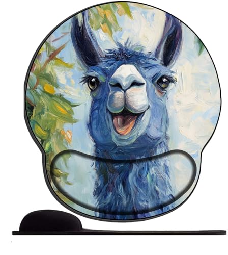 Preisvergleich Produktbild SENDJJ Ergonomisches Mauspad mit HandgelenkstützeCartoon-Esel-2 Handgelenkauflage Glatte Oberfläche rutschfeste Gummiunterseite Bequeme Bürobedarf Schmerzlinderung 24,9 x 23,1 cm