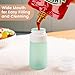 MICEBAY Condiment Squeeze Bottles for Sauces, 2-oz Mini Silicone Salad Dressing Container to Go with Reusable Sandwich Bag, Leakproof Ketchup Bottle for Bento Lunch Box, 4 Pack, Candies