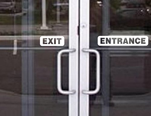 StickerLoaf Brand EXIT & ENTRANCE DOOR WINDOW DECAL Sign Signs BUSINESS SHOP Storefront VINYL Stickers cafe boutique deli restaurant office lobby hotel motel bar club gym