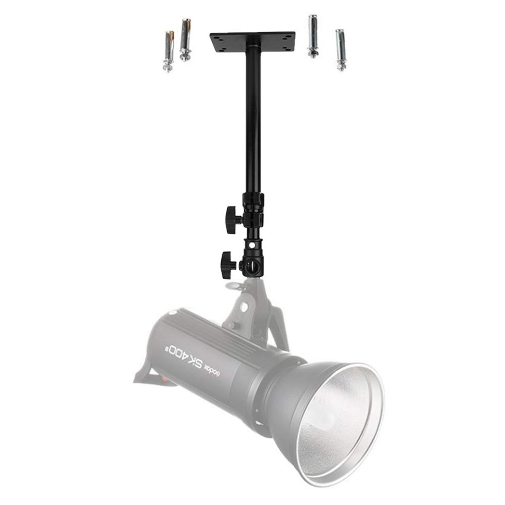 Stojak na lampę sufitową do montażu na ścianie 36-55 cm z uniwersalnym adapterem ramieniem fotograficznym do studia fotograficznego, lampy błyskowej, pierścieniowej, reflektora