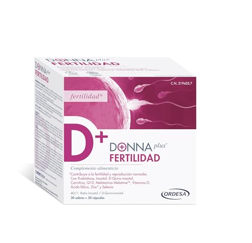 DONNAplus Fertilidad | Sobres y Cápsulas |Fertilidad y Reproducción Normal | Complemento Alimenticio con Probióticos, Inositol, Vitamina D, Zinc y Ácido Fólico