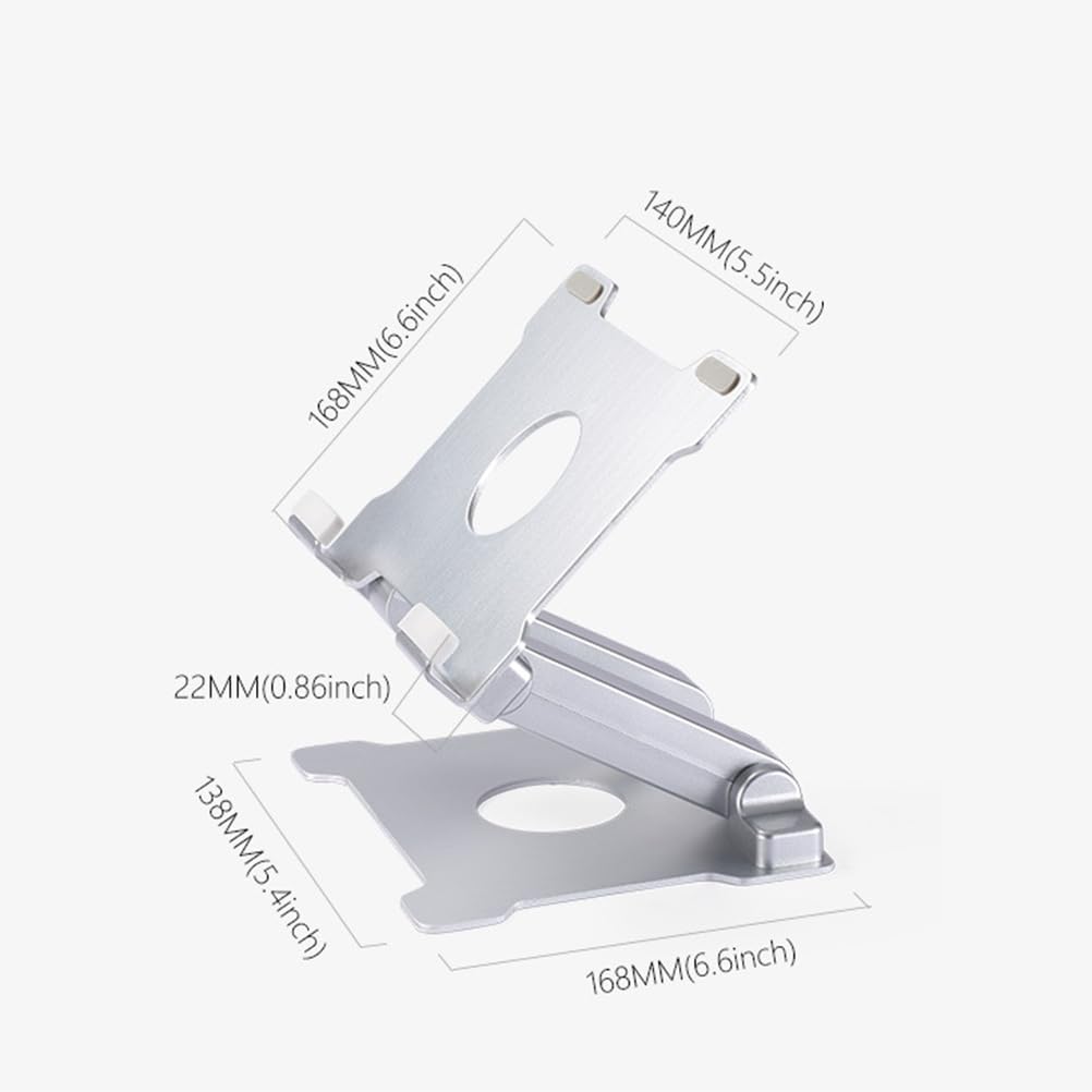 Hemobllo Phone Holder with Ergonomic Design Sturdy Base for Tablets and Smartphones for Office Study Living Portable Silver