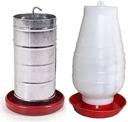 Comedouro Tubular 10kg e Bebedouro 5lts Frango Perdiz Galinha Angola