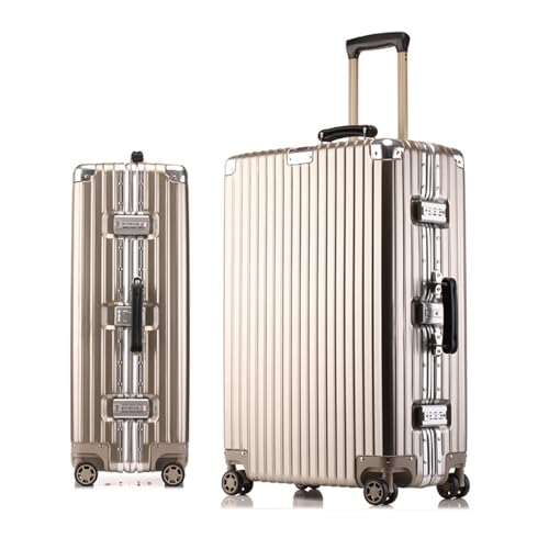 Large Suitcases PC+ABS Zipperless with Spinner Wheels Suitcase Hard Shell Suitcase Carry on Luggage TSA Approved Silver,Gold,29IN