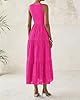 BTFBM Women Summer Eyelet Midi Dresses Casual Spri... #3