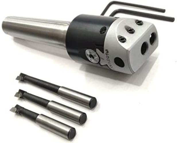 BUYOHLIC Boring Head Diameter 1.5" INCHES with Carbide Tools 3MT Shank M12 X 1.75 Drawbar