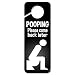 Graphics and More Pooping Please Come Back Later Plastic Door Knob Hanger Sign