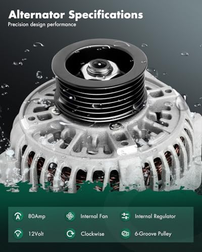 Image of SCITOO Alternator Fits for Toyota Camry 00-01, Solara 2000-2003 for Lexus ES300 97-01- 12V 80 Amp CW 6-Groove Pulley, Replace OE 13747 27060-20070 27060-20120