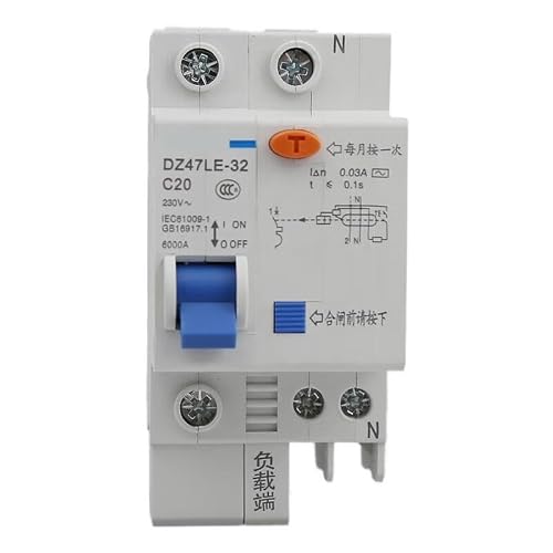 TYBOPHQJ Leakage Circuit Breaker;DZ47LE-32 1P+N C20 30mA