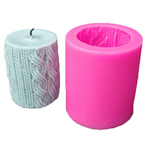 Great Mold 3D Knitting Wool Cylinder Silicone Candle Molds Silicone Moulds Making Candle DIY Candle Mold Craft Tools Great Mold 3D Knitting Wool Cylinder Silicone Candle Molds Silicone Moulds Making Candle DIY Candle Mold Craft Tools