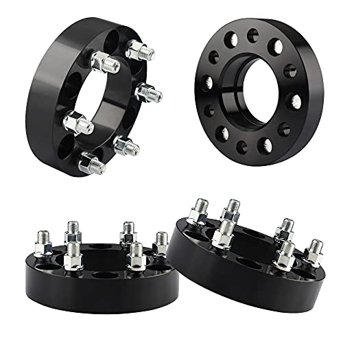 YIZBAP 6x5.5 to 6x135 Wheel Adapters for Wheel on Silverado Tahoe Suburban Yukon Sierra, 1.5 inch 6x139.7mm to 6x135mm Wheel adapters 108mm Hub bore with 14x1.5 Thread Pitch.
