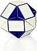 Spin Master Games 6062664 - Cubo, serpente di Rubik, blu e bianco Fidget 3D Puzzle Toy, piegati e torciti in forme, oggetti e animali
