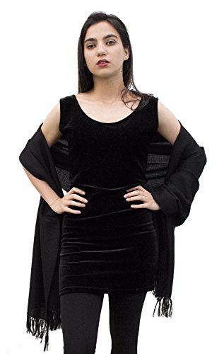 Women's Superfine Woven 100% Baby Alpaca Wool Shawl Wrap2