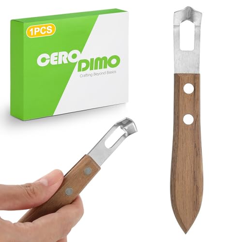 Channel Knife Lemon Peeler - Citrus Zester Tool with Wooden Handl...