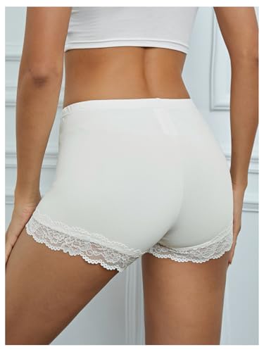 Image of MakeMeChic Women's Summer Lace Trim Shorts Biker Under Dresses