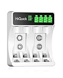 HiQuick battery charger, with LCD display, for NI-MH NI-CD AA/AAA rechargeable batteries, 4-charging slot universal quick battery charger for rechargeable AA and micro AAA batteries