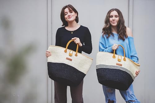 Bolso Tote de Cesto Tejido en Sisal Balance Tri Stripes miniatura 2
