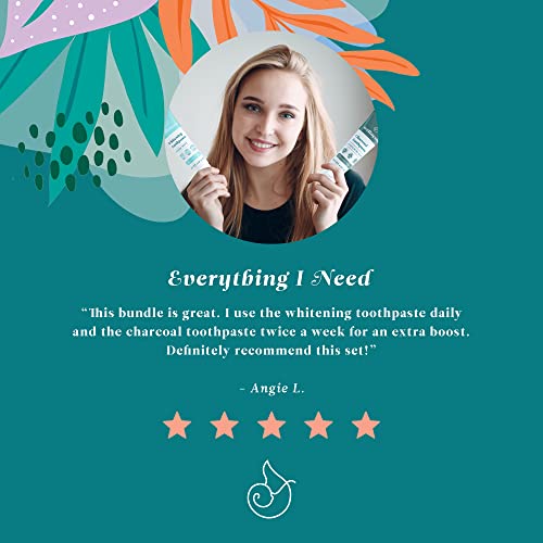 Wellnesse Whitening Toothpaste & Charcoal Toothpaste Bundle - Fresh Mint, 4Oz - Fluoride Free Toothpaste For Teeth Whitening Kit - Made With Activated Charcoal And Natural Teeth Whitening Ingredients #TOP5