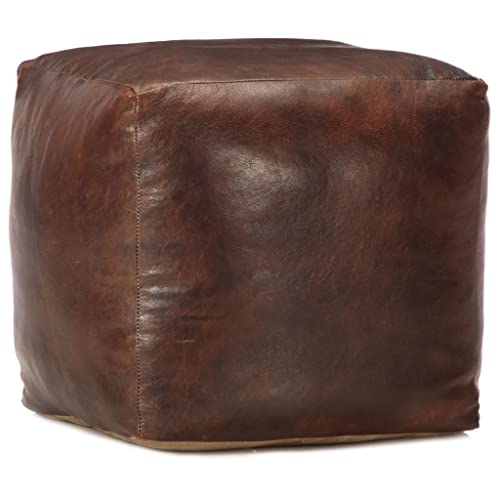 vidaXL Pouf Sitzpouf Sitzhocker Sitzpuff Puff Fußbank Fußhocker Hocker Würfel Sitzwürfel Ottoman Sitzkissen Dunkelbraun 40x40x40cm Echtes Ziegenleder vidaXL Pouf Sitzpouf Sitzhocker Sitzpuff Puff Fußbank Fußhocker Hocker Würfel Sitzwürfel Ottoman Sitzkissen Dunkelbraun 40x40x40cm Echtes Ziegenleder
