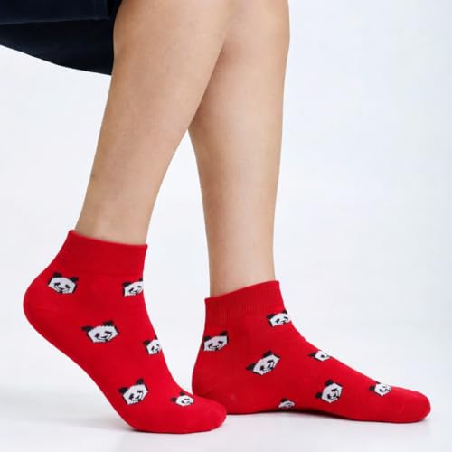 Image of Mint & Oak Men Ankle Socks, Printed Funky Socks, Cotton Unisex Ankle Length Sock, Odour Free Socks - Pack of 1
