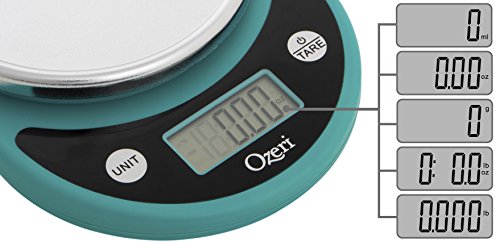 Ozeri Pronto Digital Multifunction Kitchen And Food Scale, Black On Teal #TOP1