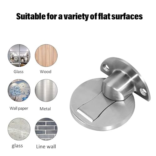 Butée de porte magnétique avec protection murale autocollante robuste lot de 2
