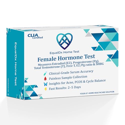 EqualDx 6-in-1 Female Hormone Test at-Home Collection kit for Womens Hormone Imbalance| Measures Key Hormones for Hormonal Acne Hair Loss | Clinical-Grade Accuracy | Painless Collection
