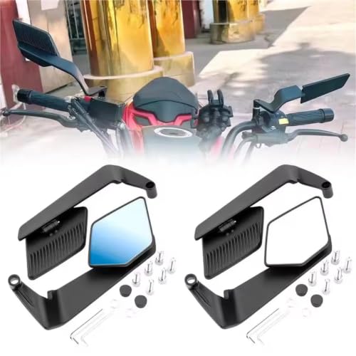 Retrovisor de motocicleta de ala invisible para rutas y curvas en Z750 Z900 5