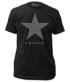 Impact Men's David Bowie Star T-Shirt, Black, Large