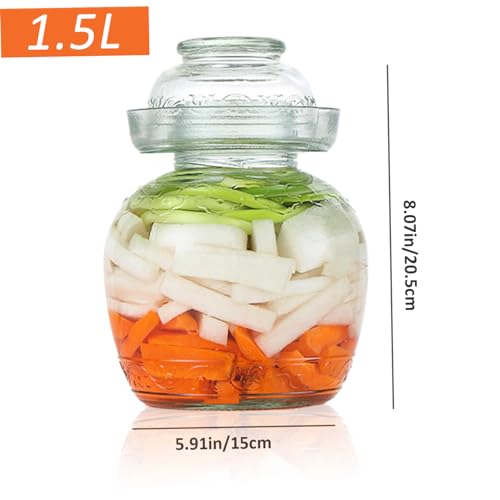 Kit fermentation pour mariner les légumes en pot en verre transparent - 3