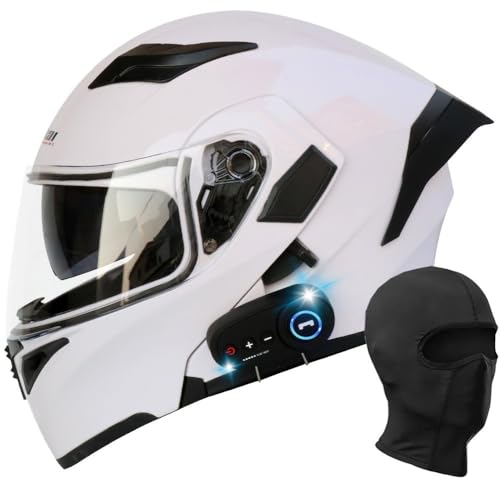 Casque moto intégral Bluetooth avec double pare-soleil rétractable et confort acoustique