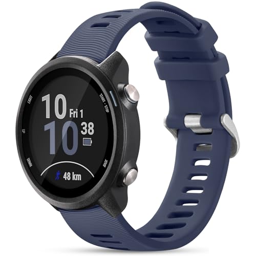 GEAK Compatible with Garmin Forerunner 245/645/55 Watch Band, 20mm Sport Strap for Galaxy Watch 6/5/4 Vivoactive 3 Forerunner 645/245 Music Band, Soft Wristbands for Garmin Venu/Venu Sq/Vivomove HR
