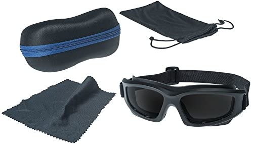 Tinted Motorcycle Goggles For Men: Heavy-Duty Riding Goggles. "No Foam" Design W/Hard Case, Microfiber Cleaning Cloth & Pouch Included By Get Lost (Smoke) #TOP4